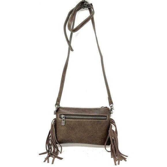 Montana West Genuine Cowhide Fur Fringe Crossbody - Picture 1 of 9